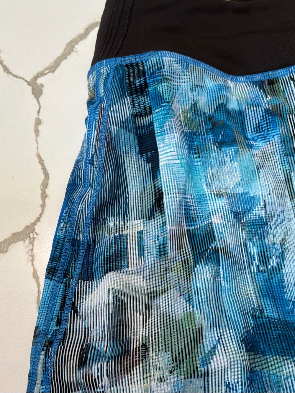NWT Size 12 Lululemon Blue Abstract Print Athletic Skort Stay Put Short Trim 68 - Picture 4 of 14